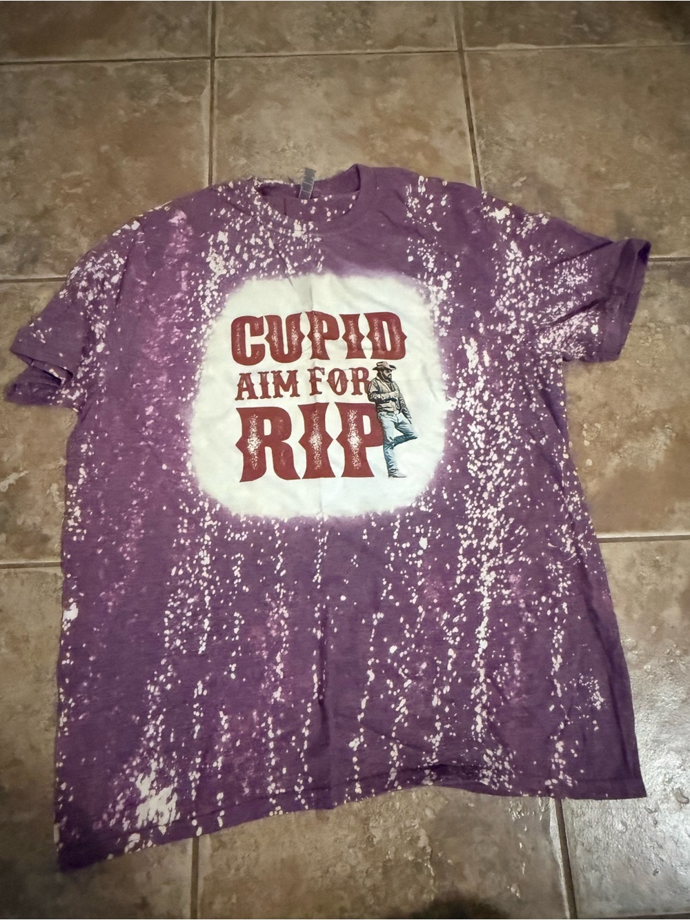 Gildan Purple Bleached Softstyle Tee